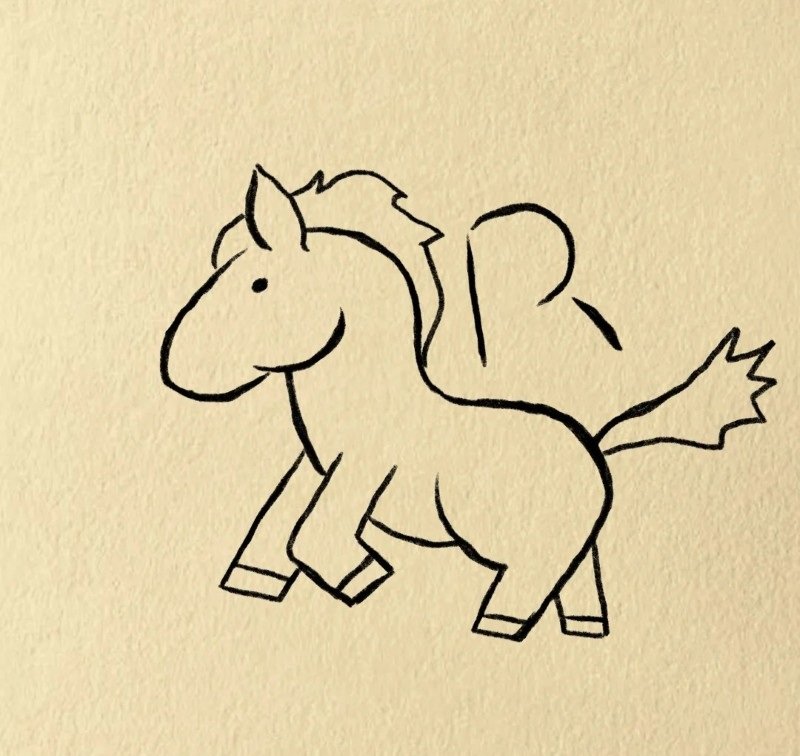 How to draw a horse easy 5