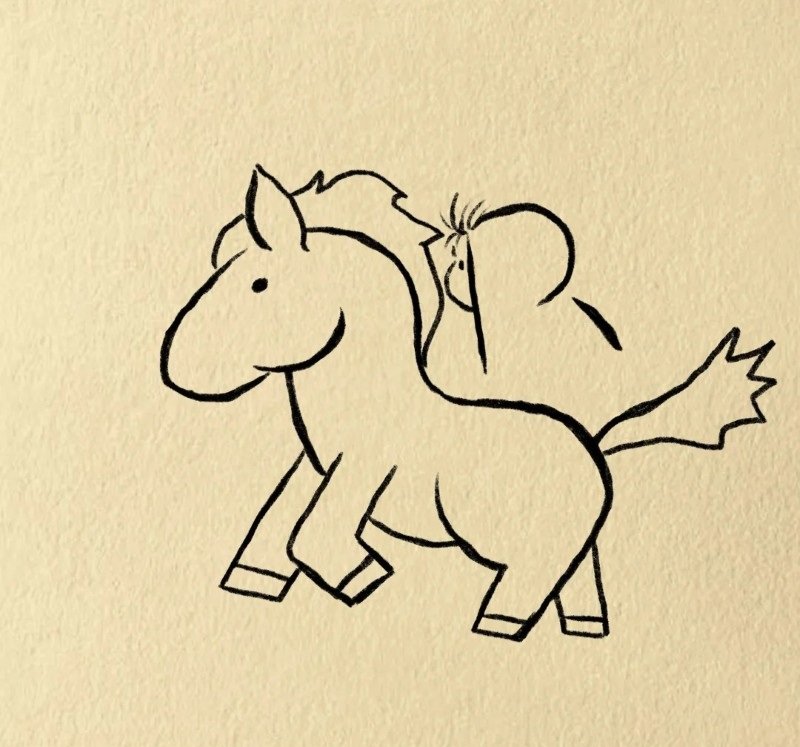 How to draw a horse easy 6
