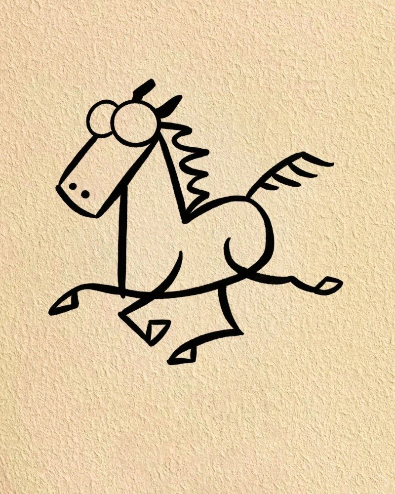 How to draw a horse for kids 5