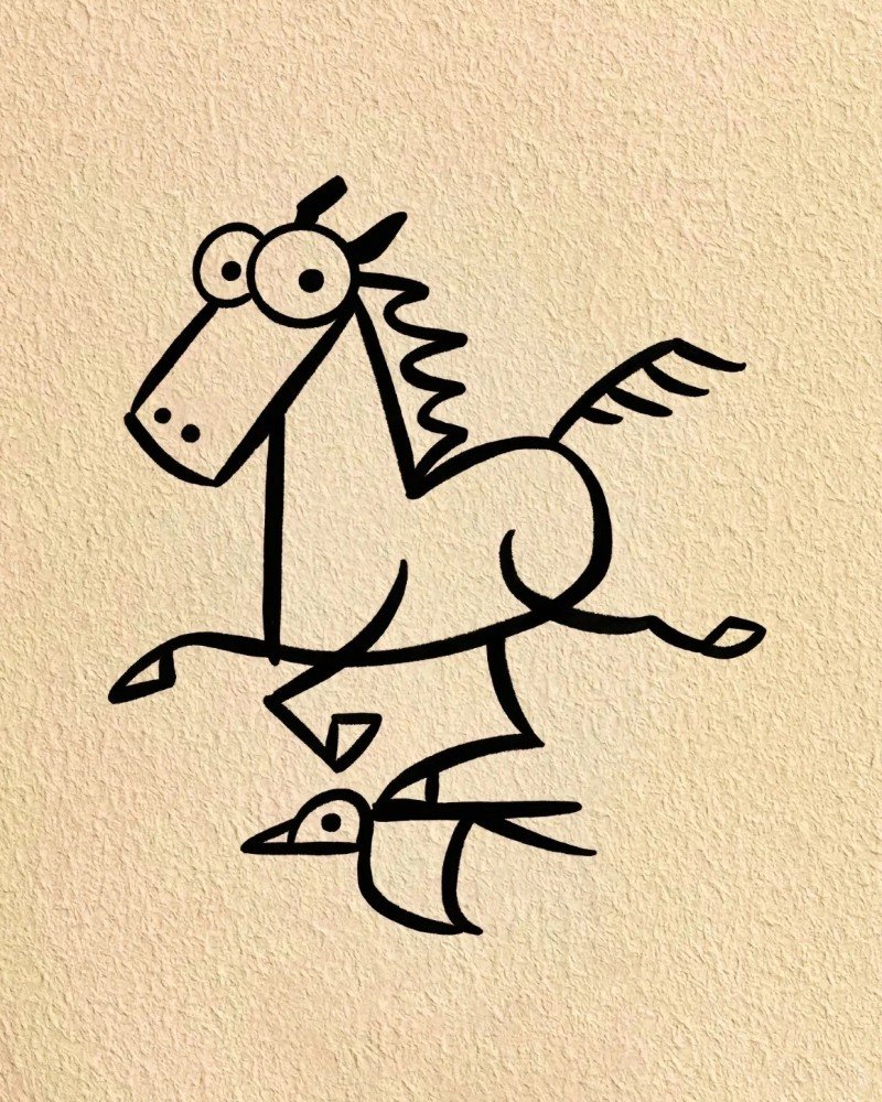 How to draw a horse for kids