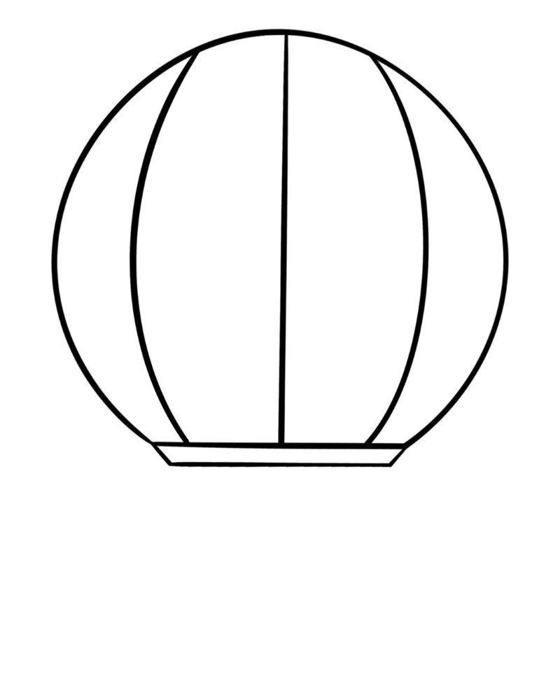 How to draw a hot air balloon easy 3