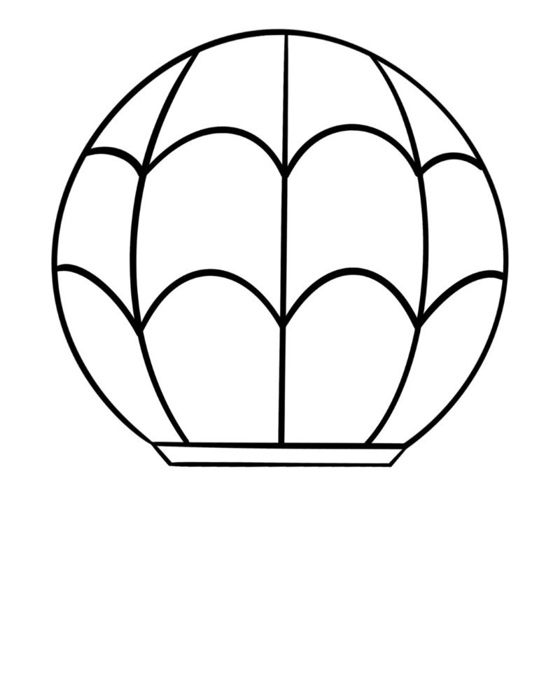 How to draw a hot air balloon easy 4