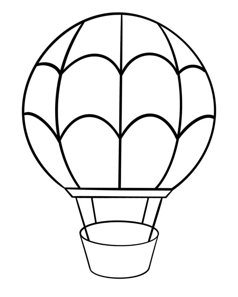 How to draw a hot air balloon easy 6