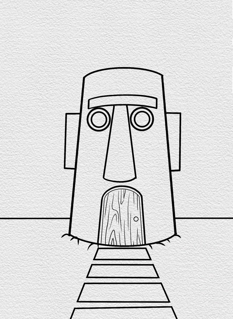 How to draw a house step by step 4