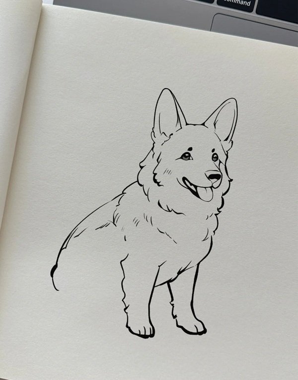 How to draw a husky dog beautiful 5
