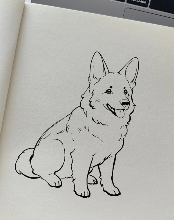 How to draw a husky dog beautiful