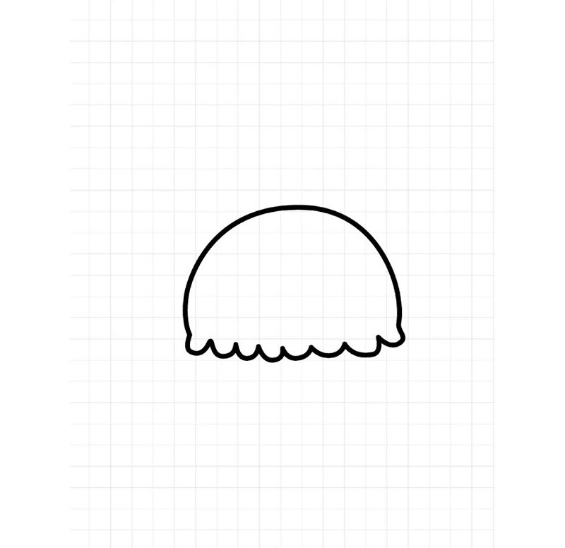 How to draw a jellyfish cute​ 