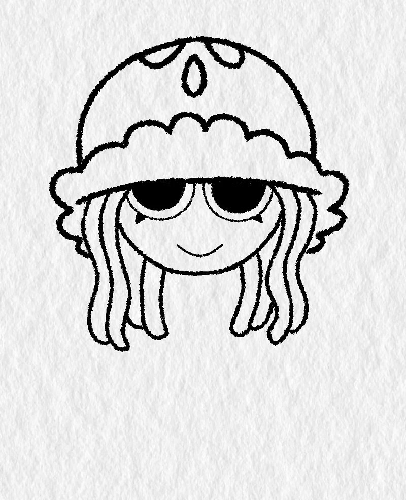 How to draw a jellyfish easy 3 