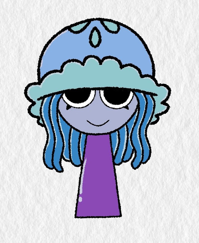 How to draw a jellyfish easy