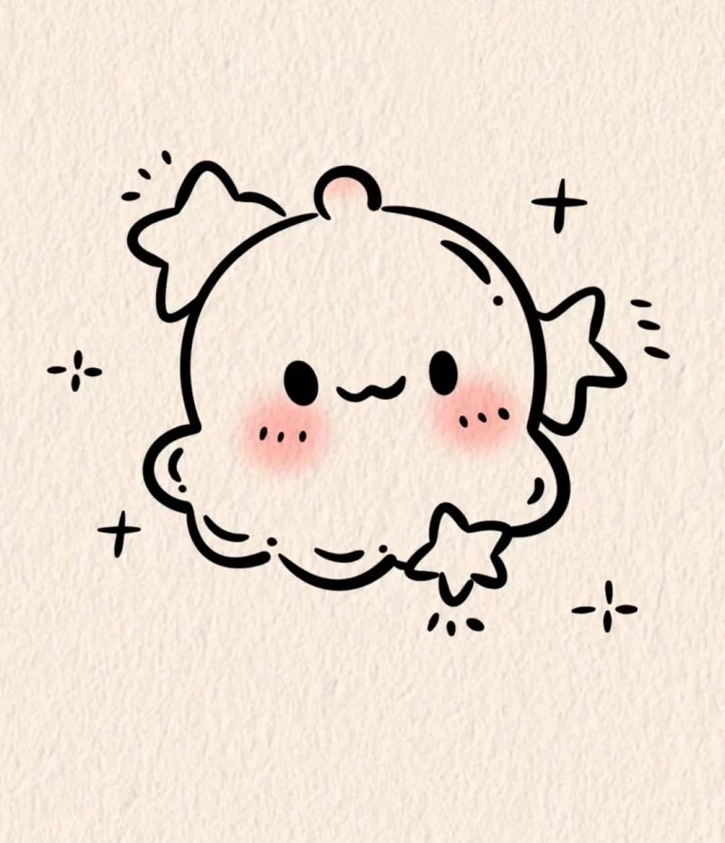 How to draw a jellyfish step by step easy