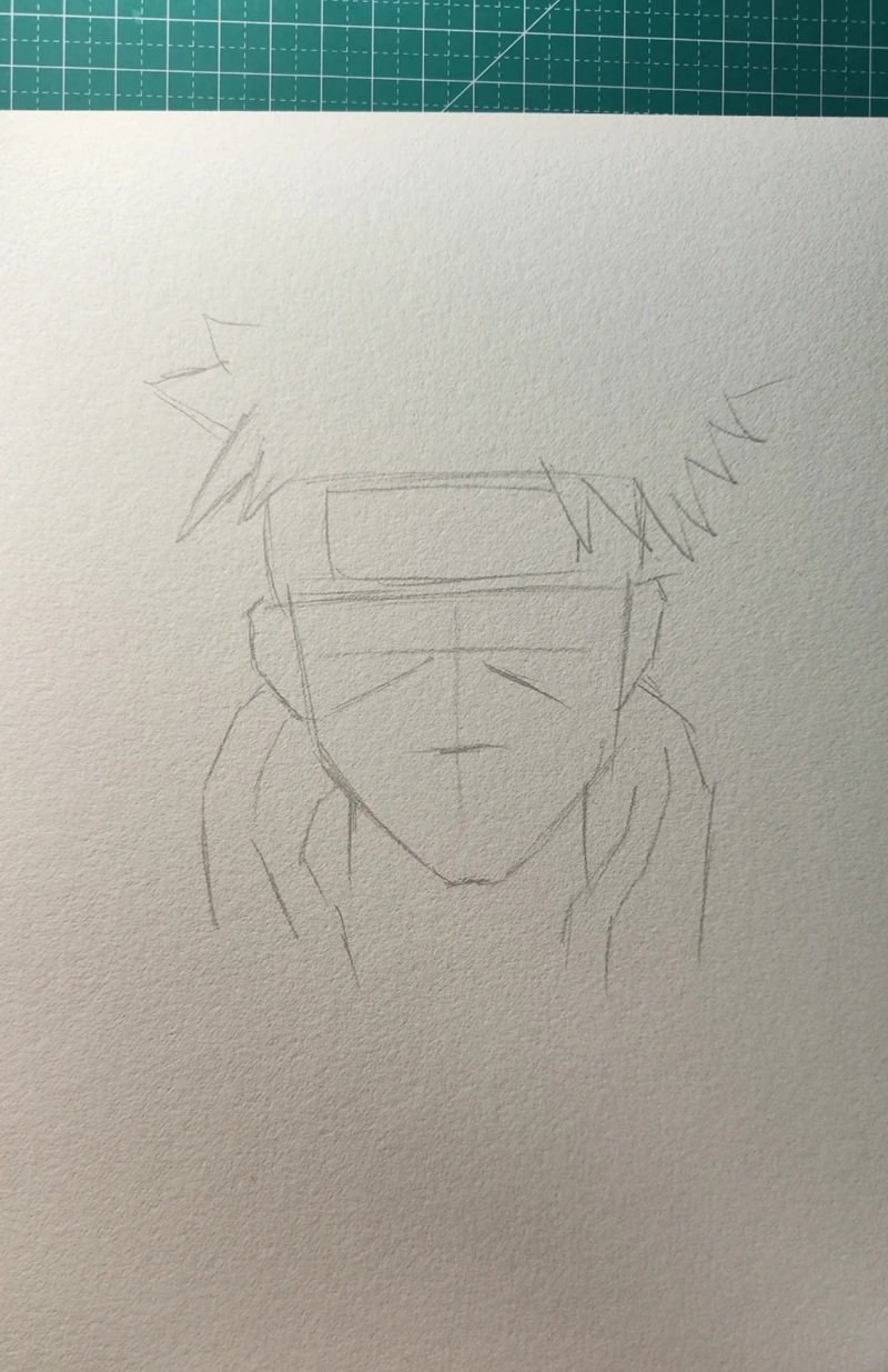 How to draw a kakashi 1