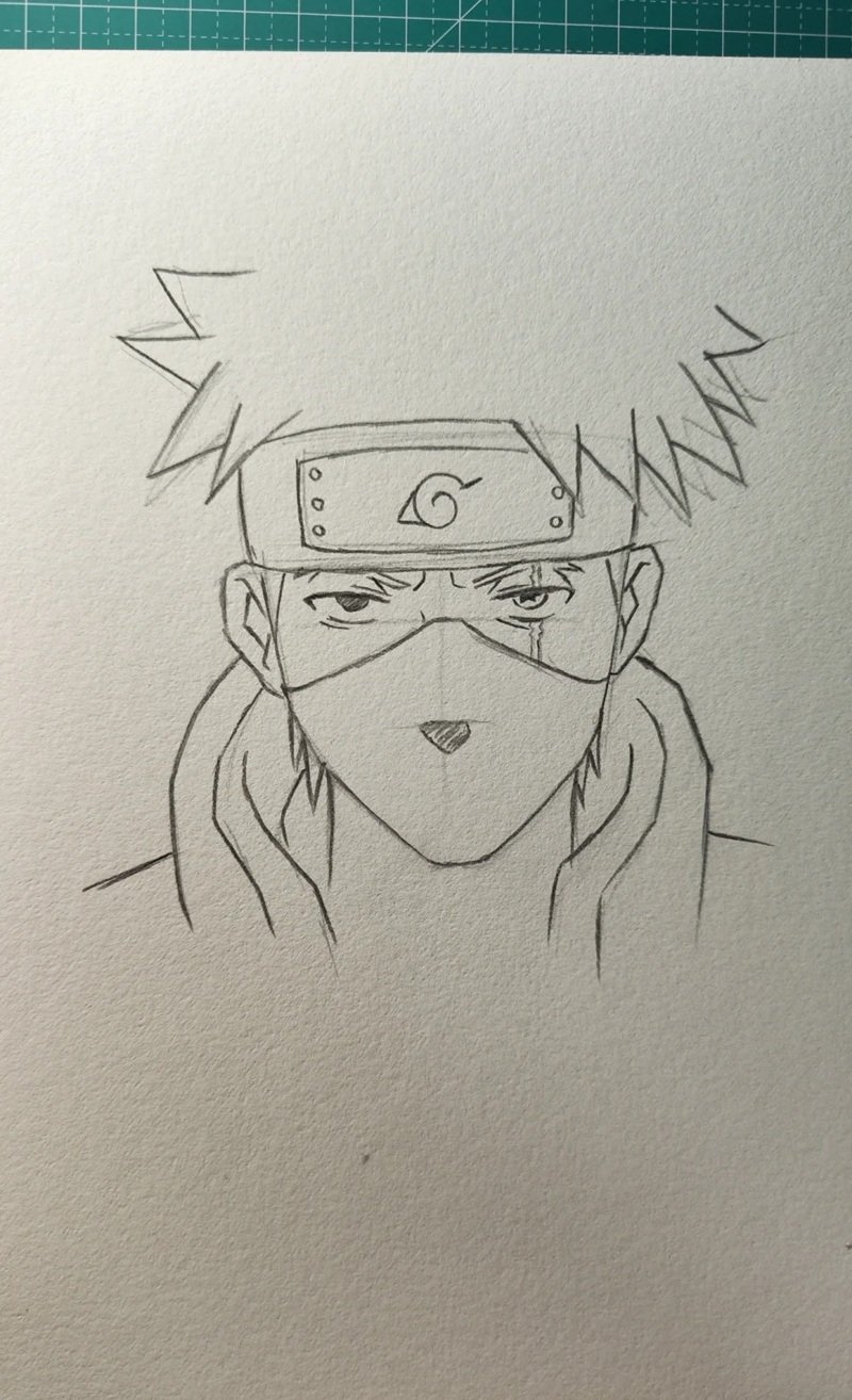 How to draw a kakashi 3