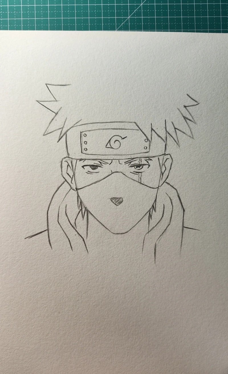 How to draw a kakashi 4