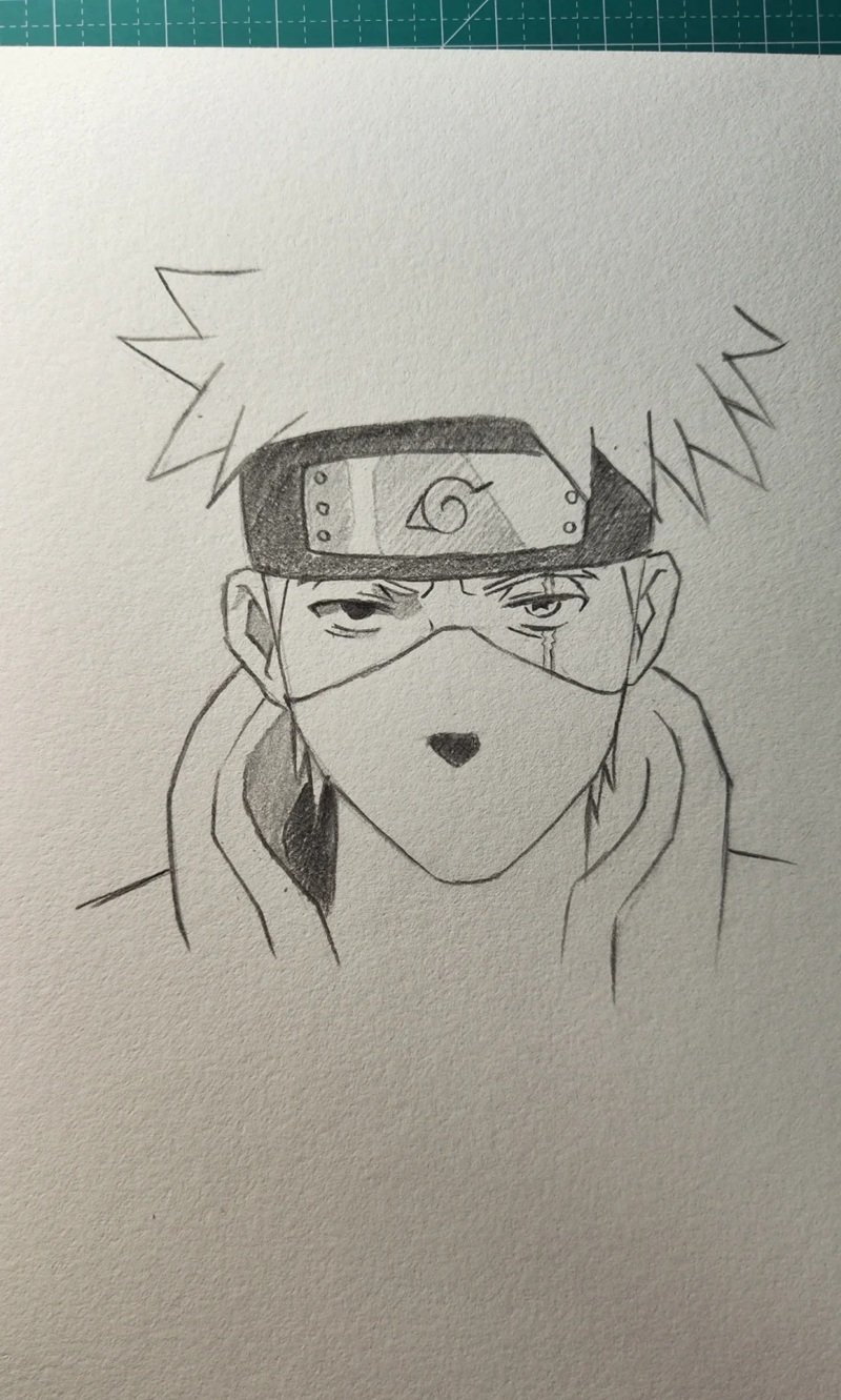 How to draw a kakashi 5