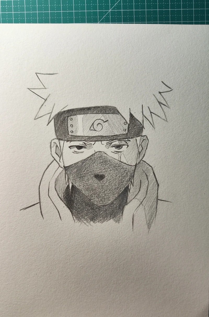 How to draw a kakashi 6