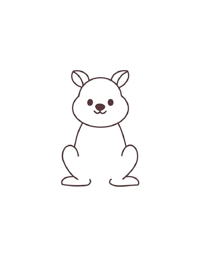 How to draw a kangaroo easy 5