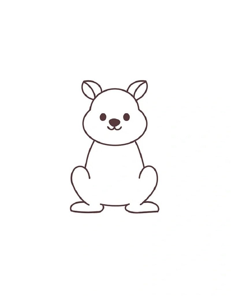 How to draw  6a kangaroo easy