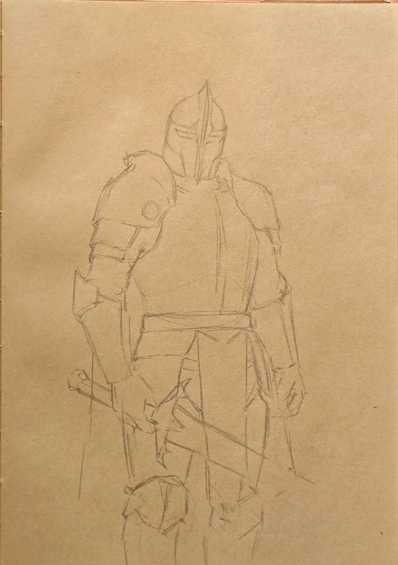 How to draw a knight 1