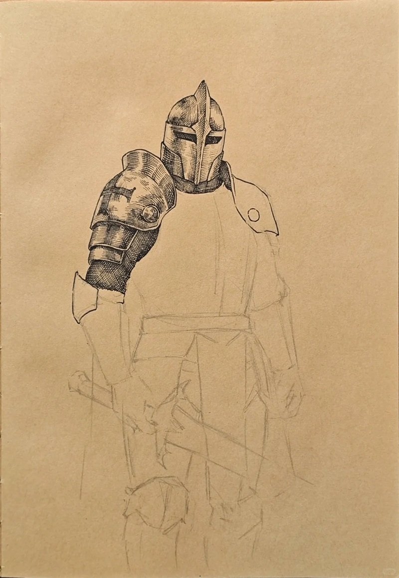 How to draw a knight 2