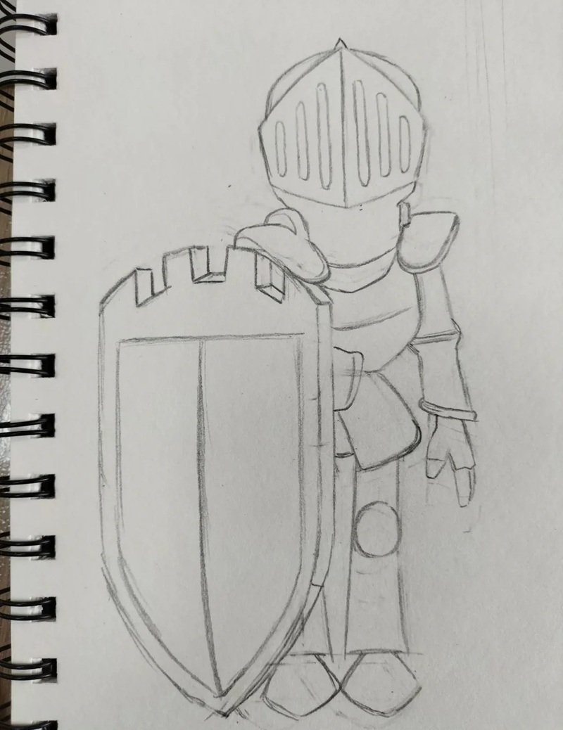 How  to draw a knight easy