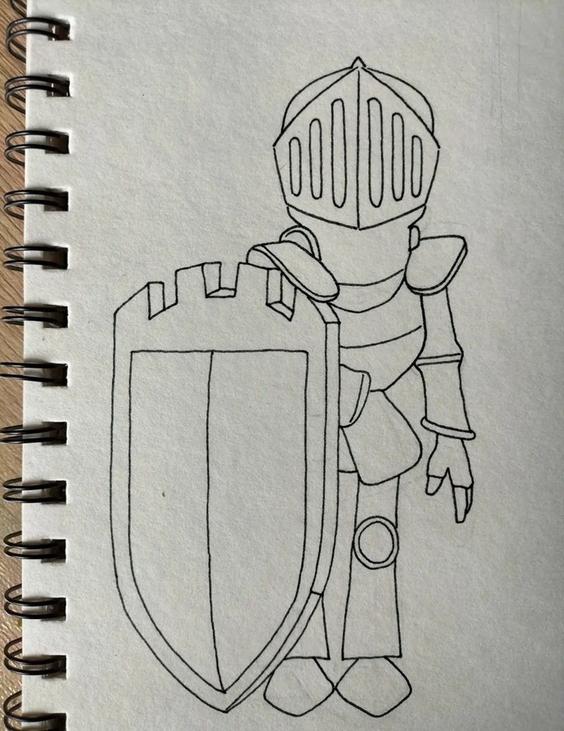How to draw a knight easy 2
