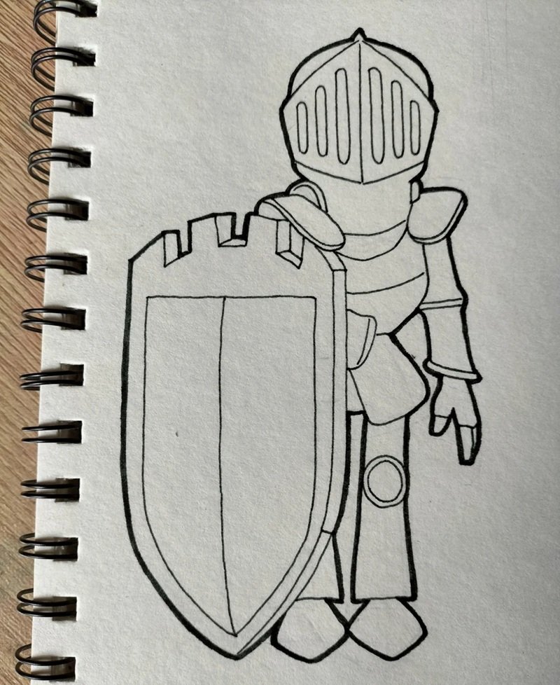 How to draw a knight easy 3