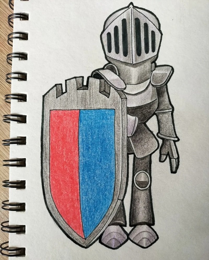 How to draw a knight easy