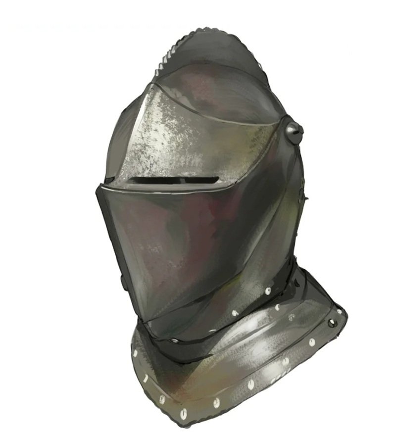 How to draw a knight helmet 7 