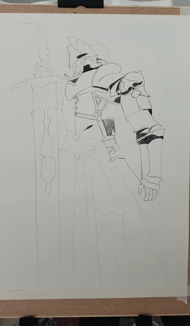 How to draw a knight in armour 3
