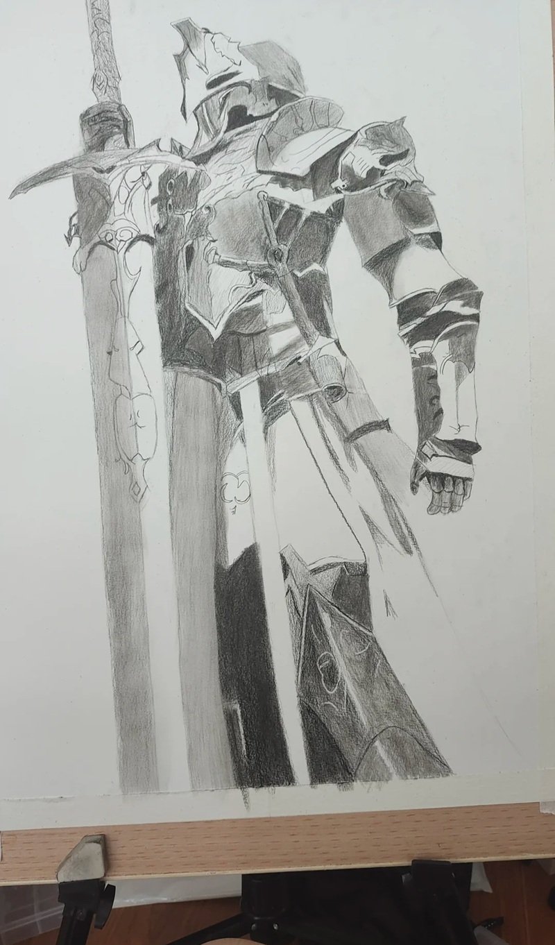 How to draw a knight in armour 4