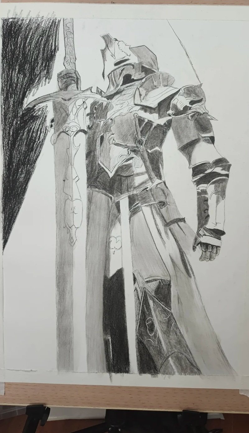 How to draw a knight in armour 5