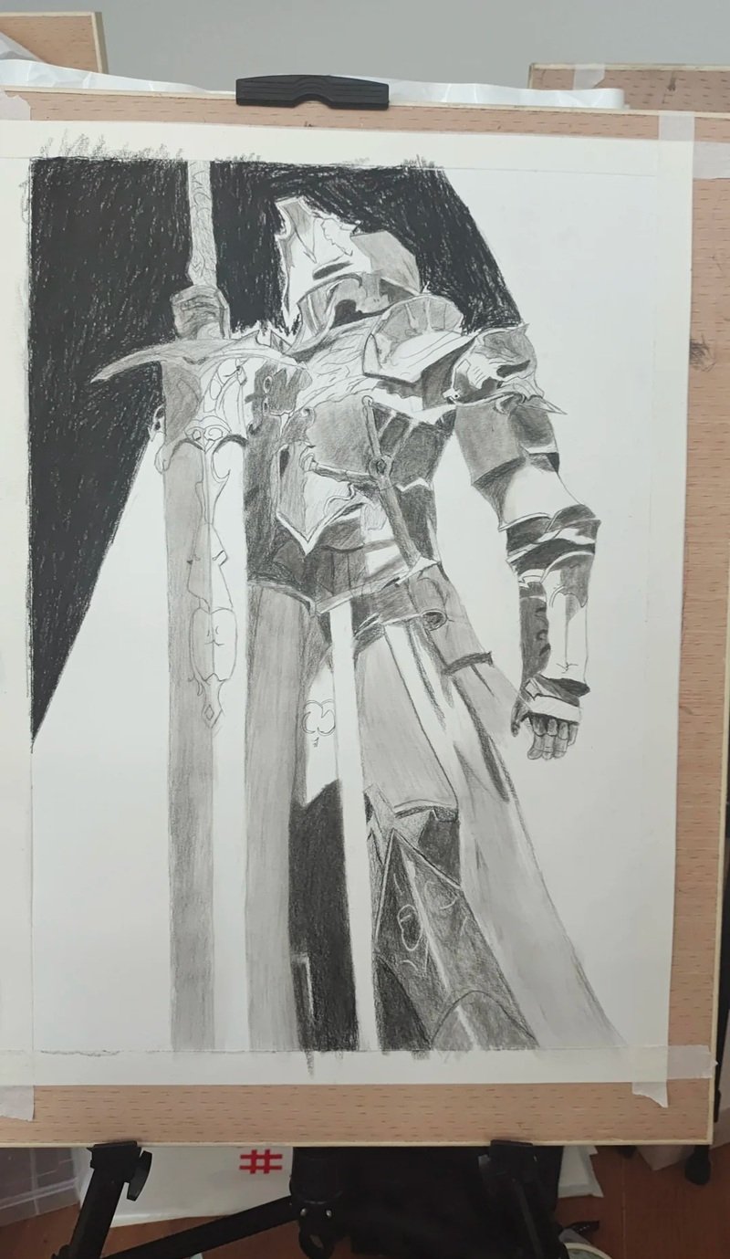 How to draw a knight in armour 6