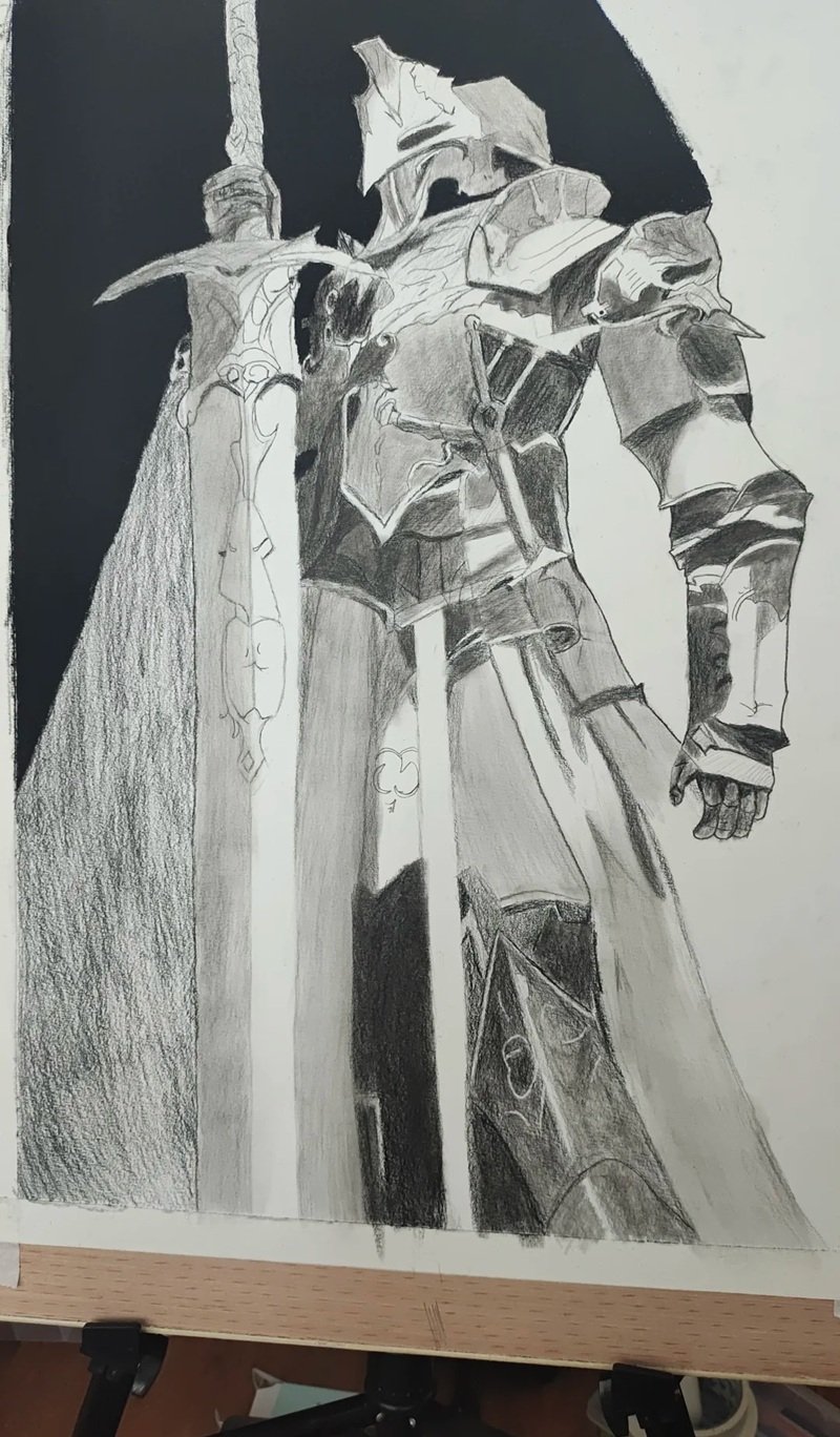 How to draw a knight in armour 8