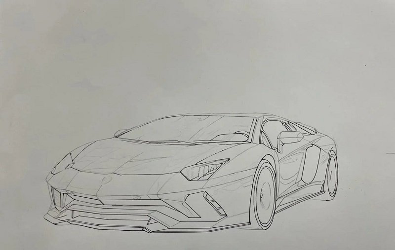How to draw a lamborghini easy 1