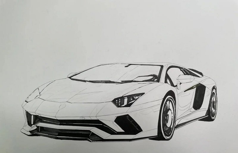 How to draw a lamborghini easy 3