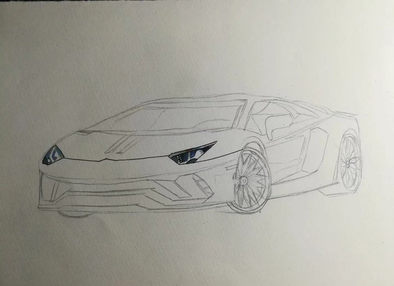 How to draw a lamborghini for kids 2