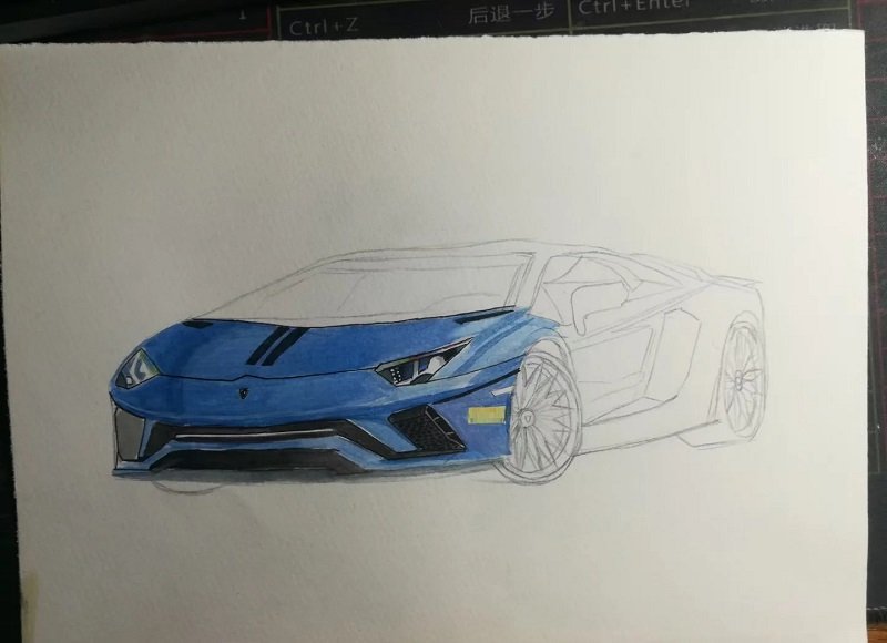 How to draw a lamborghini for kids 4