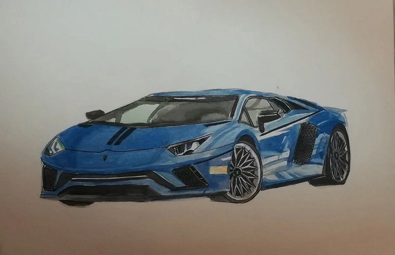 How to draw a lamborghini for kids