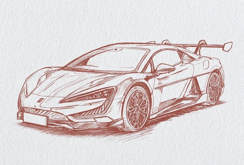 How to draw a lamborghini step by step 10