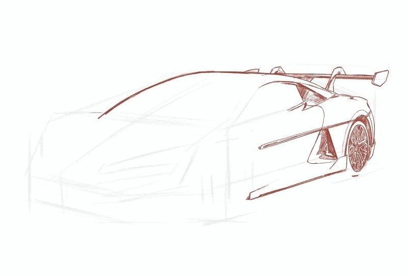 How to draw a lamborghini step by step 4