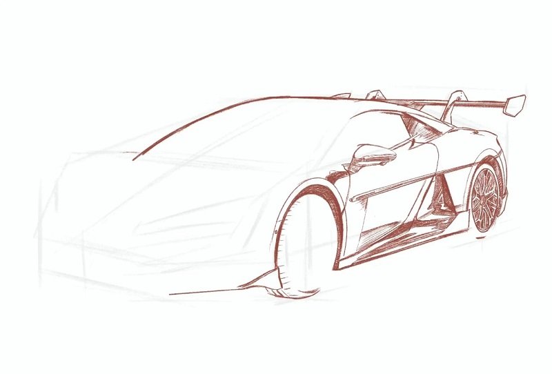 How to draw a lamborghini step by step 5
