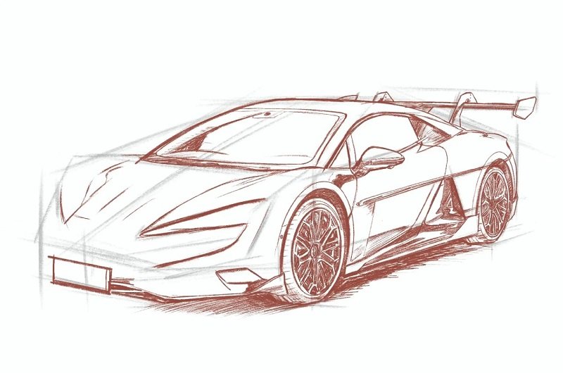 How to draw a lamborghini step by step 7