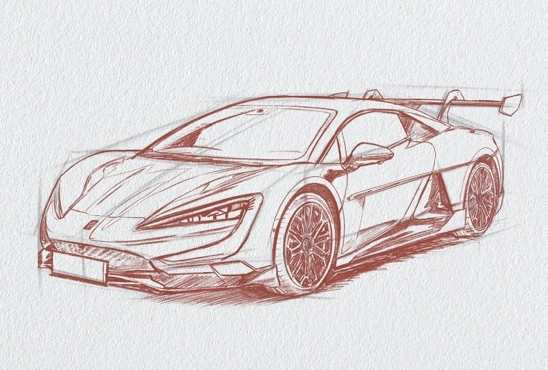 How to draw a lamborghini step by step 8