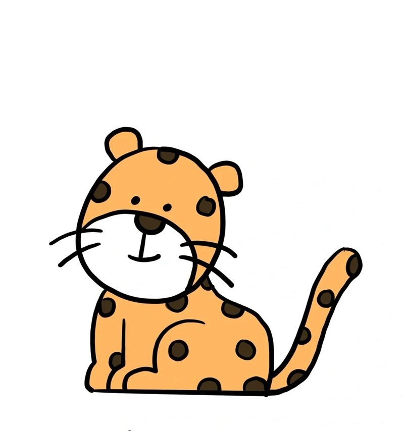 How to draw a leopard for kids