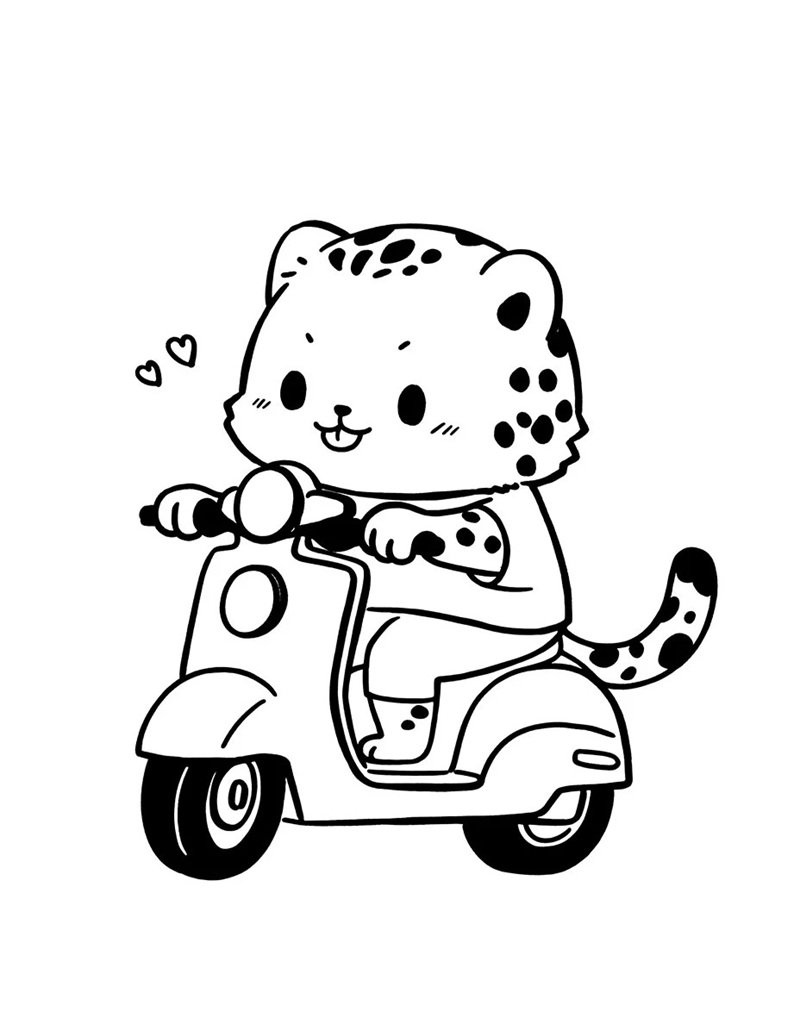 How to draw a leopard step by step