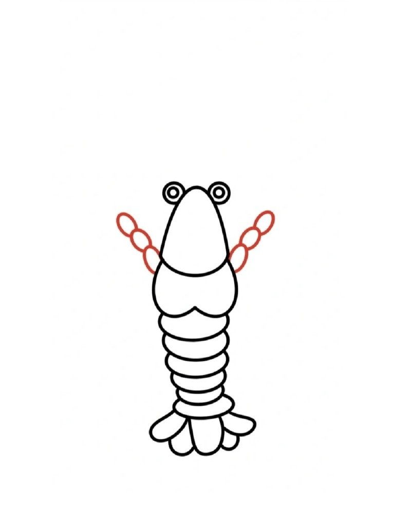 How to draw a lobster easy 7