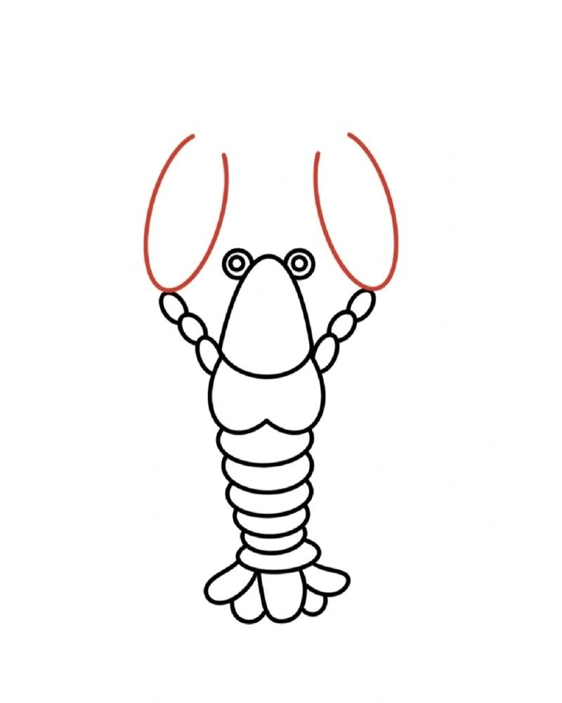 How to draw  8a lobster easy