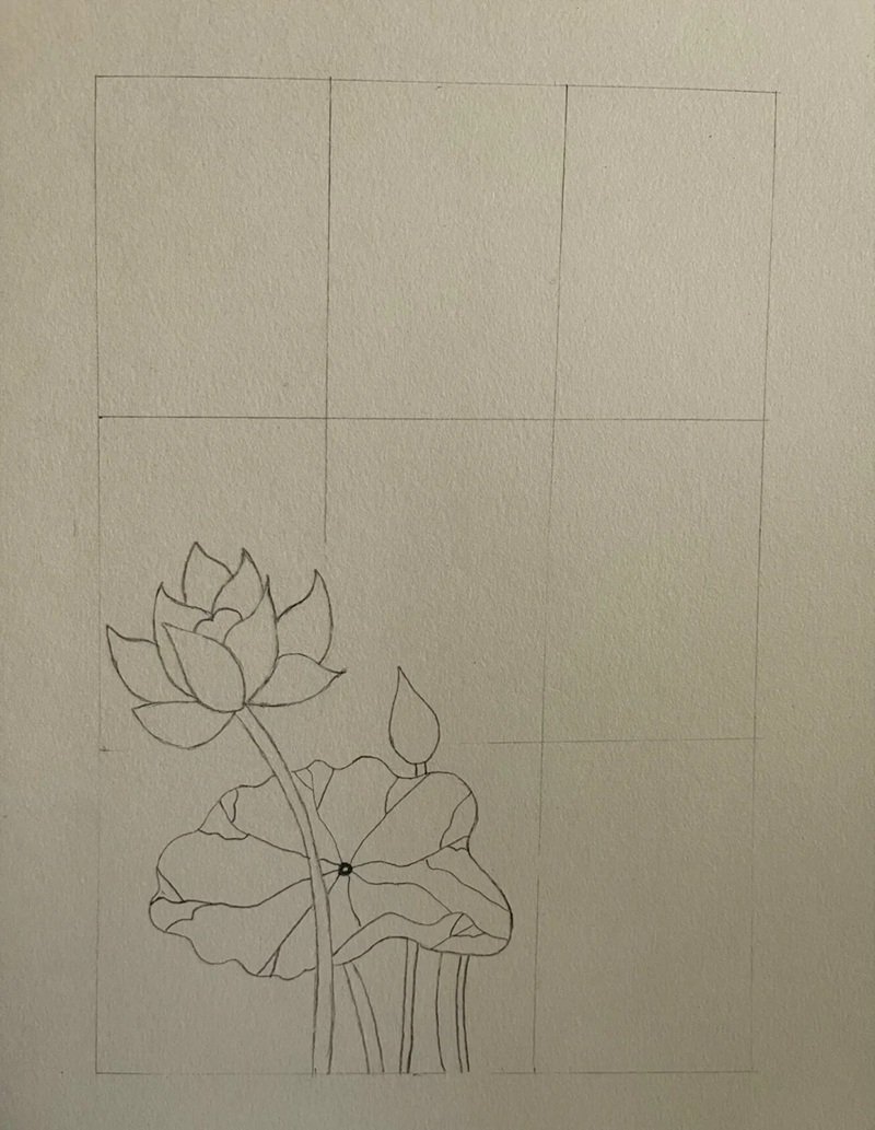 How to draw a lotus flower 3