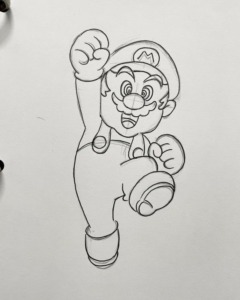 How to draw mario easy 3