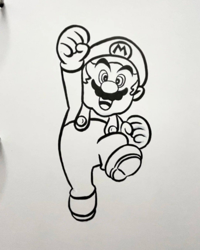 How to draw mario easy